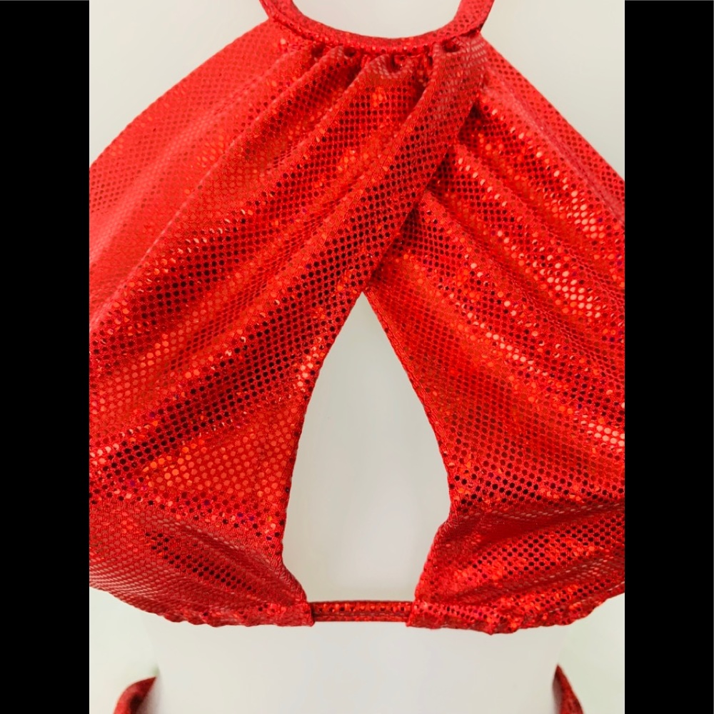 Body Language Metallic Red Bikini - Picture 2 of 4